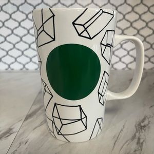 Starbucks Architectural Green Dot tall Mug 16oz